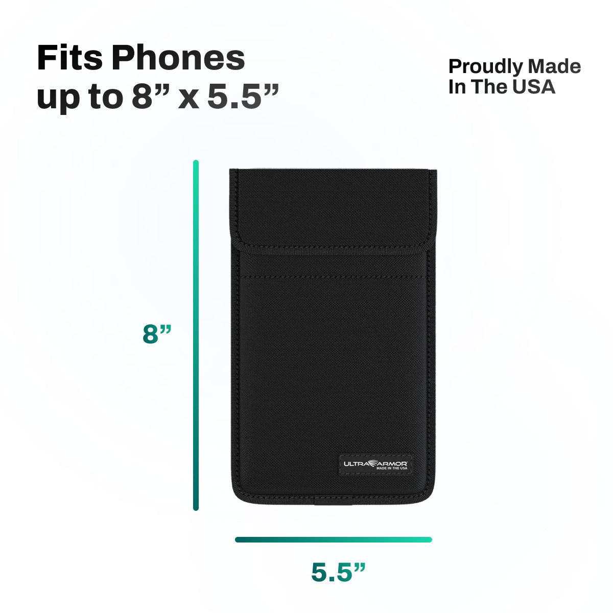 Ultra Armor Faraday Phone Bag Fits Phones up to 8